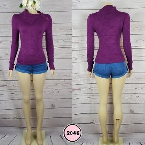 take out small purple mock sweater ( 5 for $20 )
